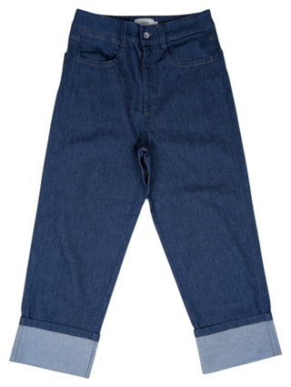 Blue Jeans With Cropped Ends
