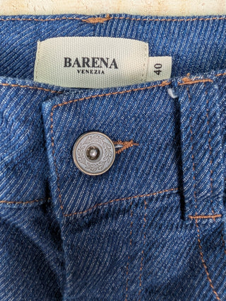 Blue Jeans With Cropped Ends