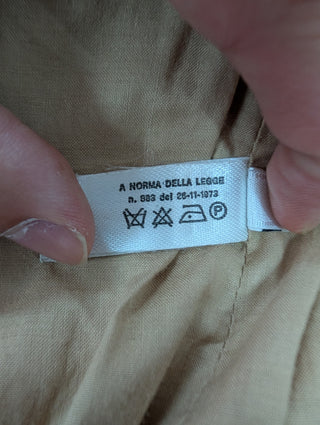 Cropped Beige Jacket With Pattern On Left Arm
