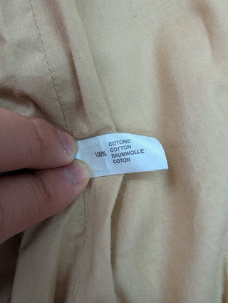 Cropped Beige Jacket With Pattern On Left Arm