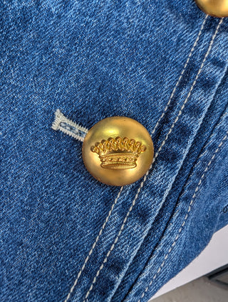 Denim Jacket With Gold Buttons