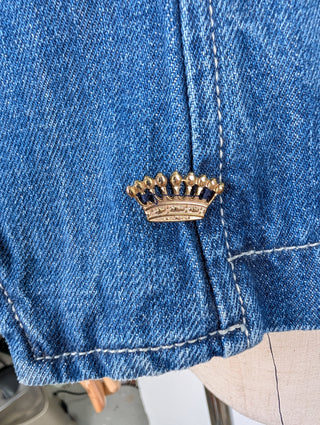 Denim Jacket With Gold Buttons