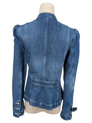 Denim Jacket With Gold Buttons