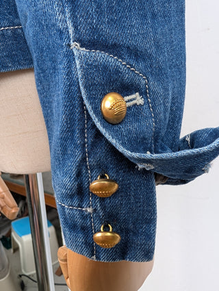 Denim Jacket With Gold Buttons