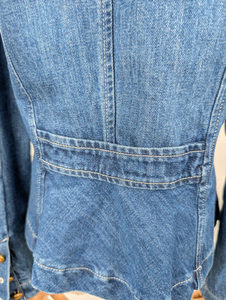 Denim Jacket With Gold Buttons