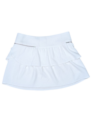 White Double Layered Skirt