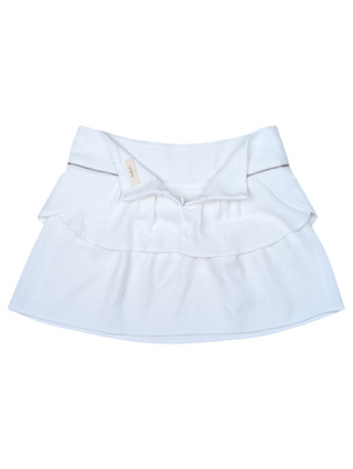 White Double Layered Skirt