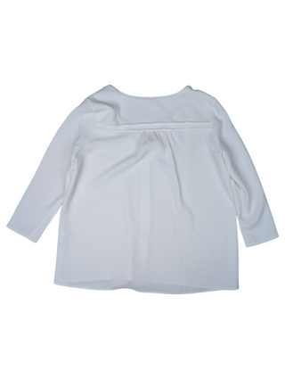 White V-Neck Top