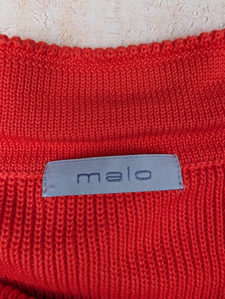 Orange Knit With Cropped Length And Sleeves