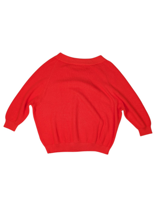 Orange Knit With Cropped Length And Sleeves