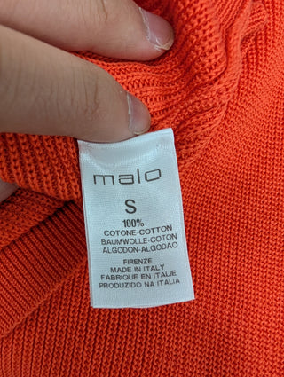 Orange Knit With Cropped Length And Sleeves