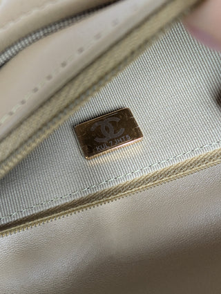 Green Chanel Logo Top Handle Wallet On Chain