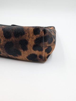 Leopard Print Clutch With A "Sicily" Medallian Charm