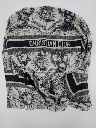 Black And White Toile De Jouy Cashmere Scarf