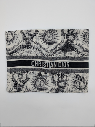 Black And White Toile De Jouy Cashmere Scarf