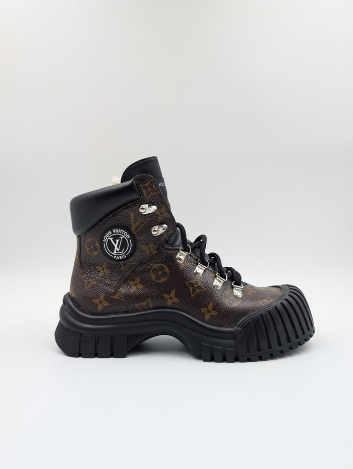 Ruby Flat Ranger Ankle Boots In Iconic Monogram Canvas
