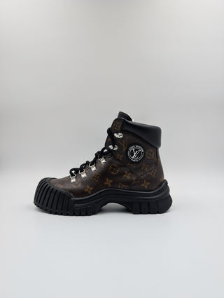 Ruby Flat Ranger Ankle Boots In Iconic Monogram Canvas