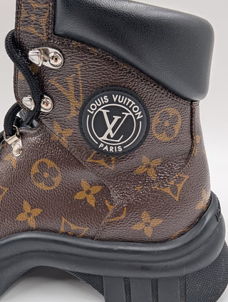 Ruby Flat Ranger Ankle Boots In Iconic Monogram Canvas