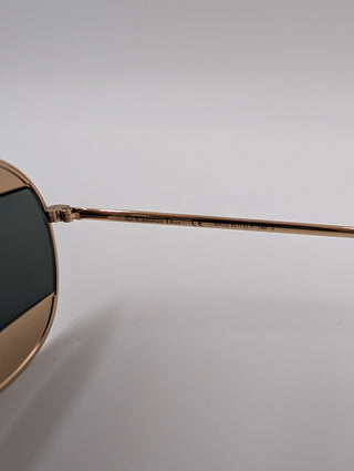 Split Aviator With Gold-Tone Metal Frame And Mirrored Accent