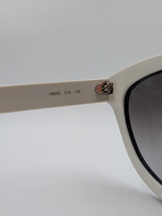 Cat-Eye Black Sunglasses In Black Acetate And Inner White Contrast