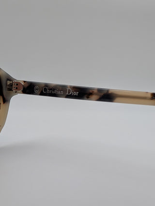 Dior Abstract Sunglasses Featuring Havana Tortoise Acetate Frame And Mirrored Lenses