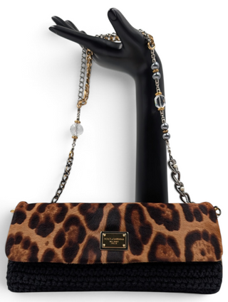 Leopard Print East West Bag