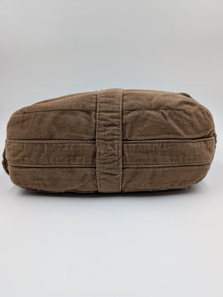 Brown Corduroy Matrix Satchel