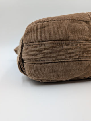 Brown Corduroy Matrix Satchel