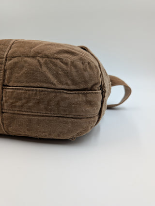 Brown Corduroy Matrix Satchel