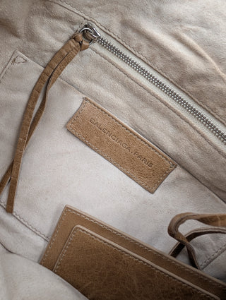 Brown Corduroy Matrix Satchel