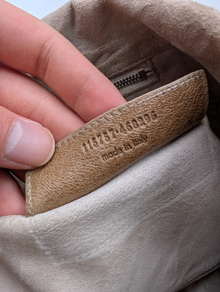 Brown Corduroy Matrix Satchel