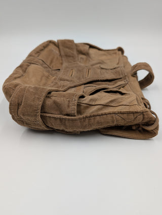 Brown Corduroy Matrix Satchel