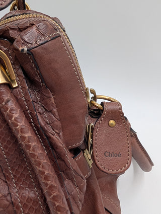 Dark Brown Paraty Python Bag