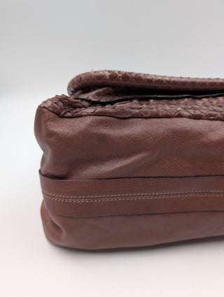 Dark Brown Paraty Python Bag