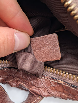 Dark Brown Paraty Python Bag