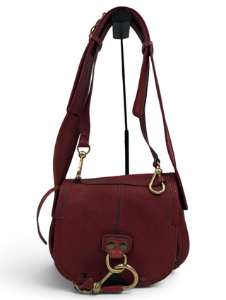 Burgundy Leather Messenger Bag