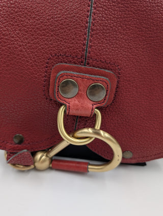Burgundy Leather Messenger Bag