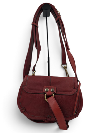 Burgundy Leather Messenger Bag
