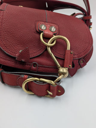 Burgundy Leather Messenger Bag