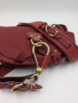 Burgundy Leather Messenger Bag