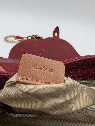 Burgundy Leather Messenger Bag