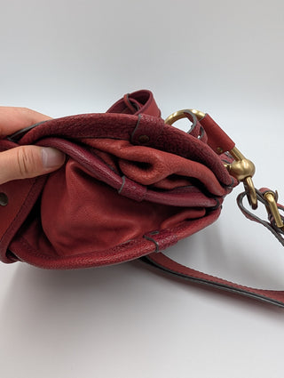 Burgundy Leather Messenger Bag
