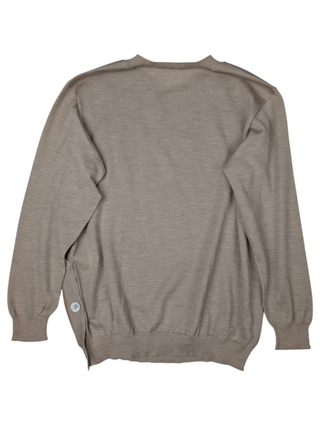 Beige Cashmere Top With Silk Front