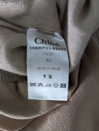 Beige Cashmere Top With Silk Front