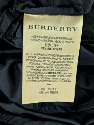 Navy Blue Wind Jacket With Foldable Hood