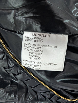 Black Wind Jacket With Pleated Shoulder Trims