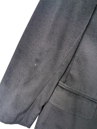 Navy 2-BUTTON Cashmere Blazer With Logo Embossed Gold Buttons