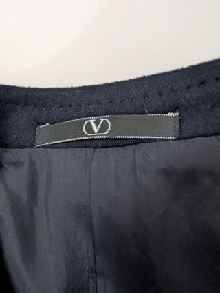 Navy 2-BUTTON Cashmere Blazer With Logo Embossed Gold Buttons