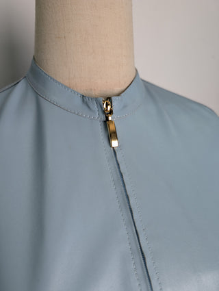 Light Blue Leather Jacket