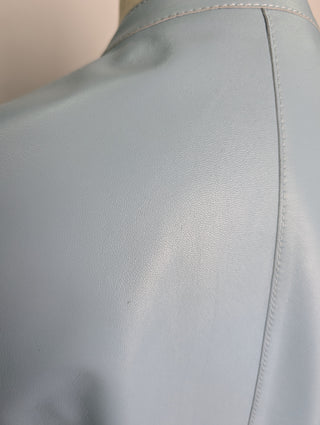 Light Blue Leather Jacket